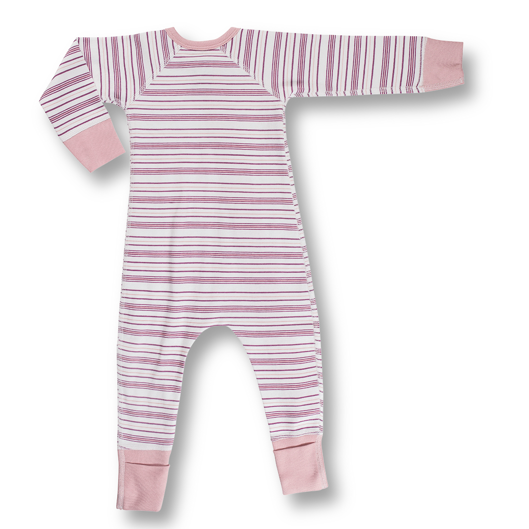 
                  
                    Girl Field Stripe Zip Romper - Sapling Organic Baby Clothes
                  
                