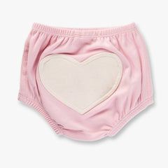 Dusty Pink Heart Bloomers - Sapling Organic Baby Clothes