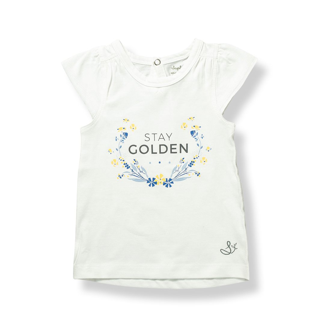 Stay Golden Flutter Sleeve Tee - Sapling Organic Baby Clothes