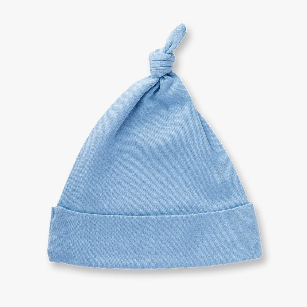 Little Boy Blue Knotted Hat - Sapling Organic Baby Clothes