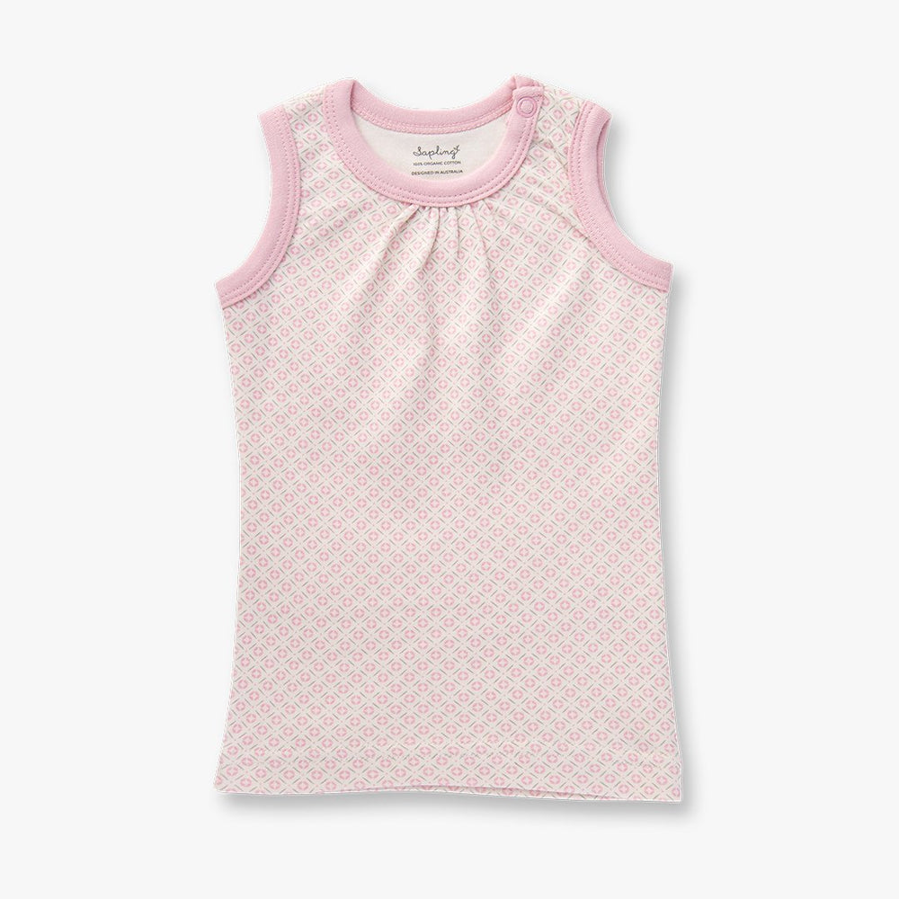 Dusty Pink Tank - Sapling Organic Baby Clothes
