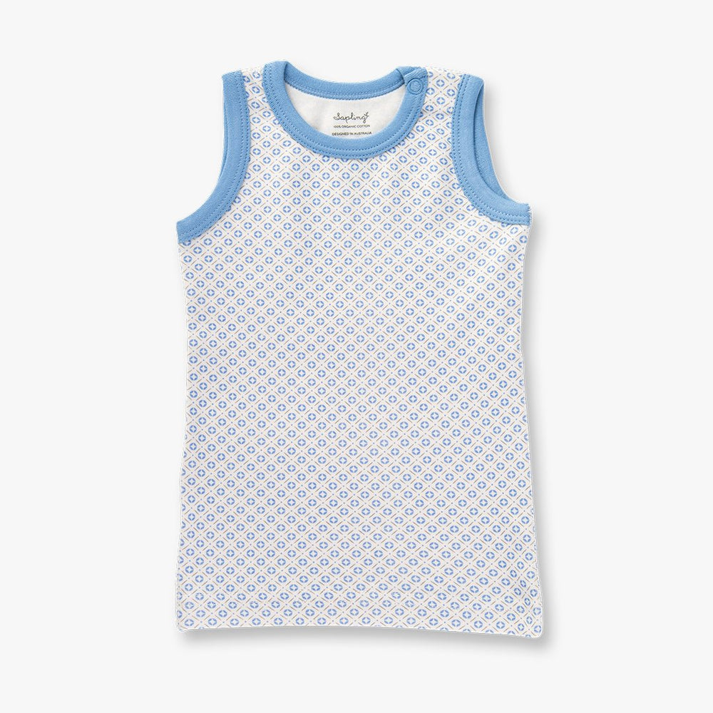 Little Boy Blue Tank - Sapling Organic Baby Clothes