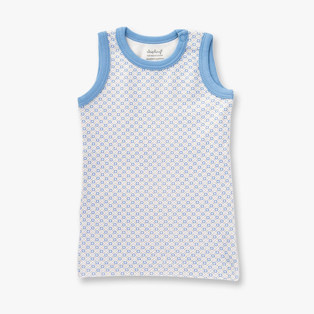 Little Boy Blue Tank - Sapling Organic Baby Clothes