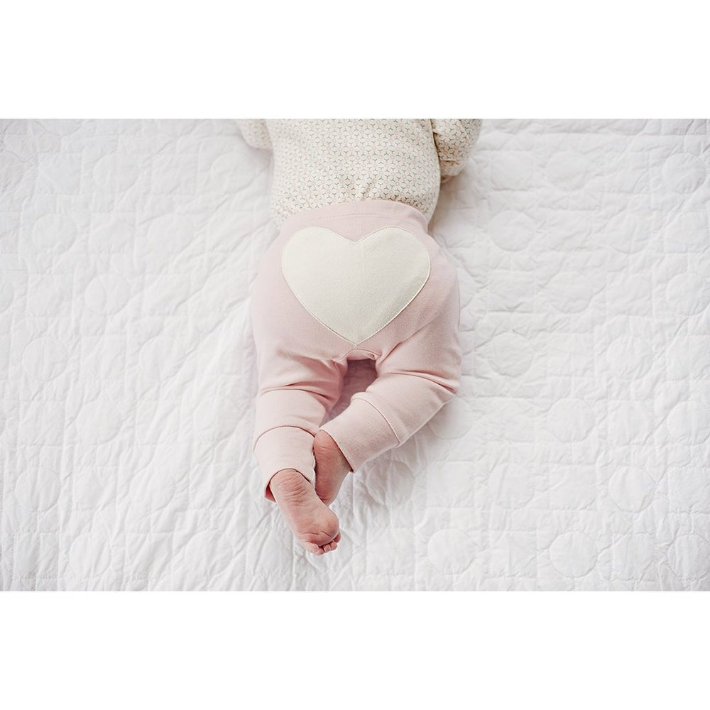 Pink Organic Baby Heart Pants – Sapling Child