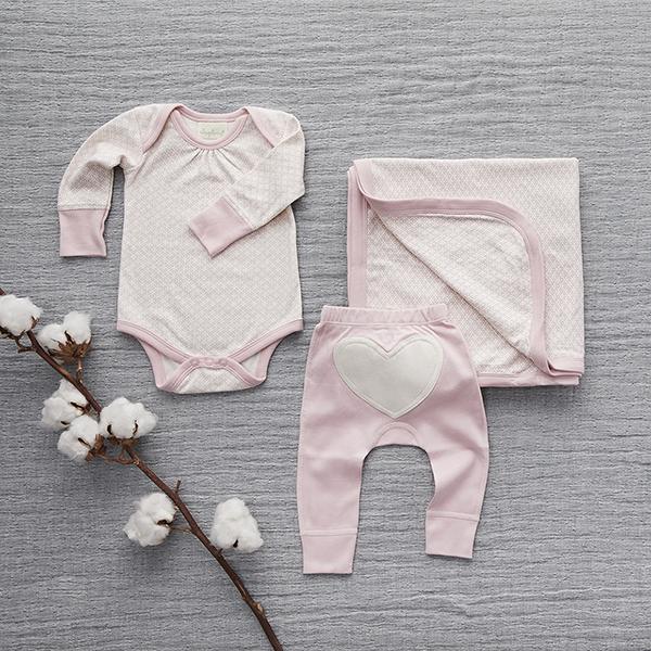 
                  
                    Dusty Pink Heart Pants - Sapling Organic Baby Clothes
                  
                