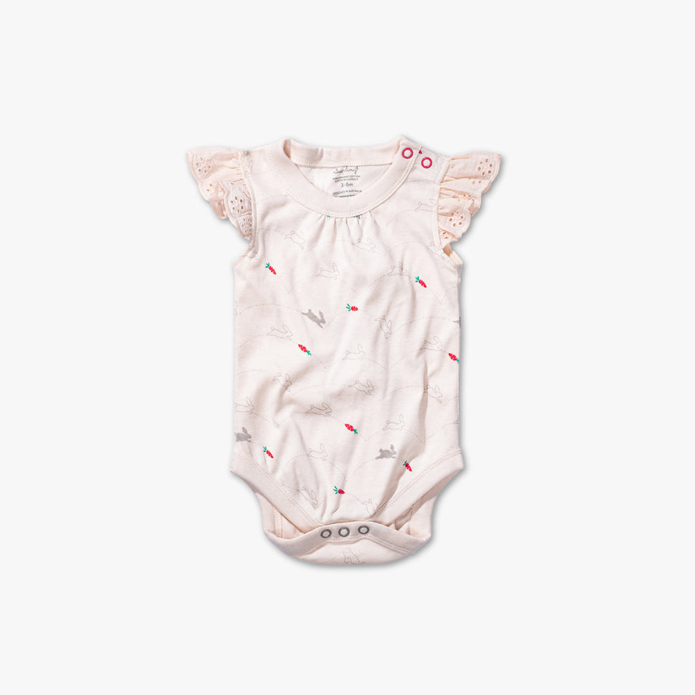 Organic Lace Bodysuit - Bunnies – Sapling Child